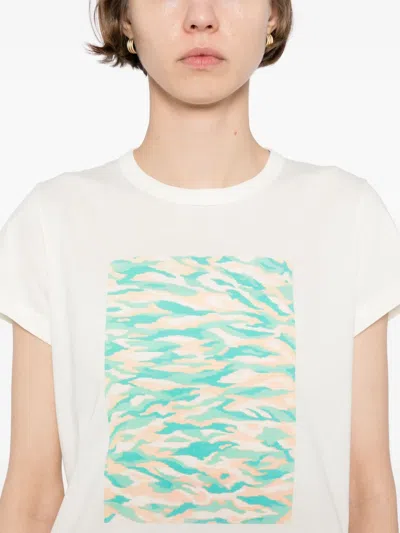 Agnès B. Graphic-print T-shirt In Neutrals