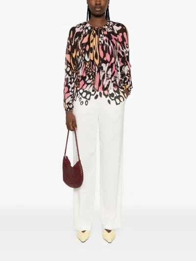 Marccain Printed Blouse In Brown