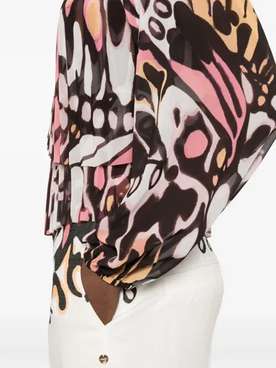 Marccain Printed Blouse In Brown