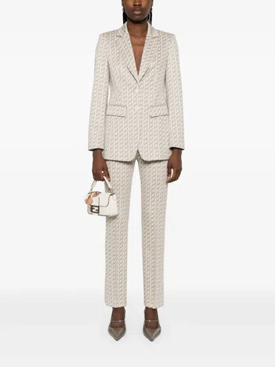 Marccain Graphic-jacquard Blazer In Neutrals