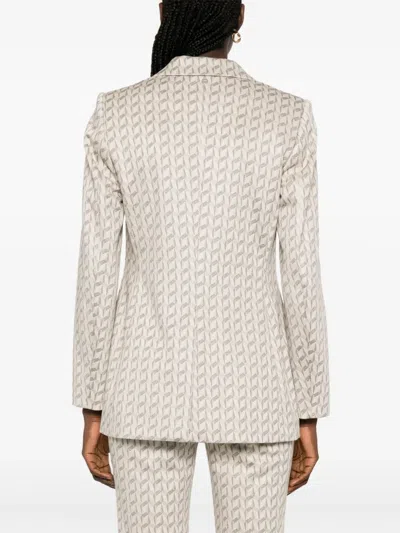 Marccain Graphic-jacquard Blazer In Neutrals