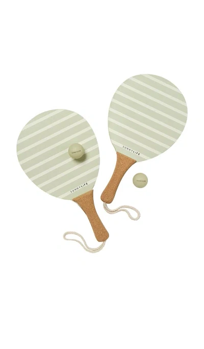 Sunnylife Vintage Beach Paddles In Sage