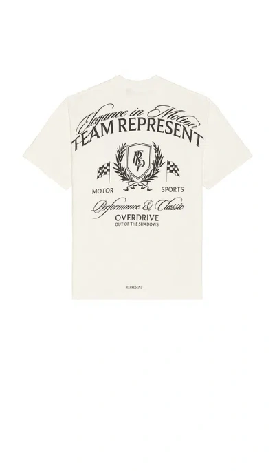 Represent White T-shirt With Logo Crest In Multicolor