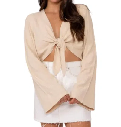 Rusty Wren Top In Taupe In Grey