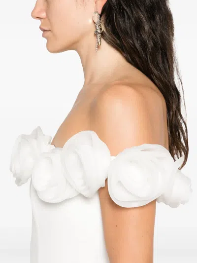 花卉贴花超长连衣裙