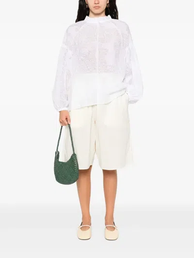 Marccain Leaf-motif Blouse In White