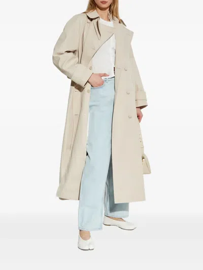 Samsoe & Samsoe Drawstring Cotton Jeans In Blue