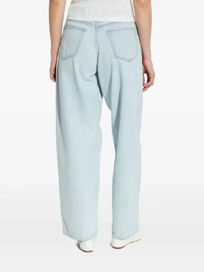 Samsoe & Samsoe Drawstring Cotton Jeans In Blue