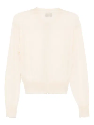 Recto Wool Cardigan In Neutrals