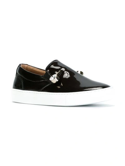 Coliac 20mm Veronica Leather Piercing Sneakers, Black | ModeSens