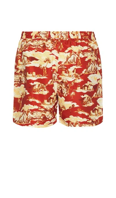 Les Deux Stan Ruins Aop Shorts 2.0 In Bossa Nova & Summer Melon