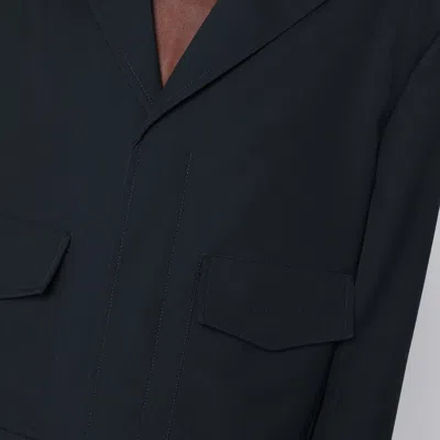 Gucci Dark Grey Jacket In Wool Gabardine Men In Grey