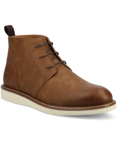 Vance Co. Vance Mens Stratton Medium And Wide Width Plain Toe Casual Chukka Boot In Walnut