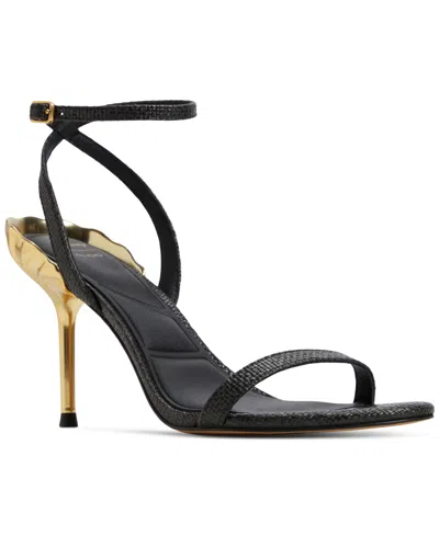 Aldo X Disney Women's Ursulaheel Two-piece Dress Sandals In Black Raffia