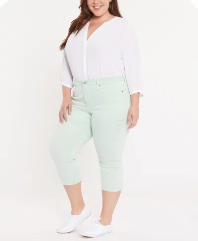 Nydj Plus Size Marilyn Crop Cuff Denim Jeans In Green