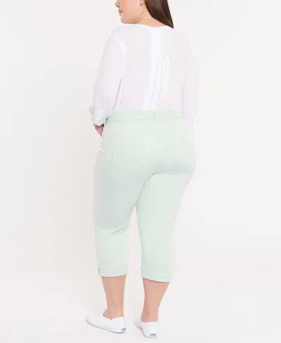 Nydj Plus Size Marilyn Crop Cuff Denim Jeans In Green