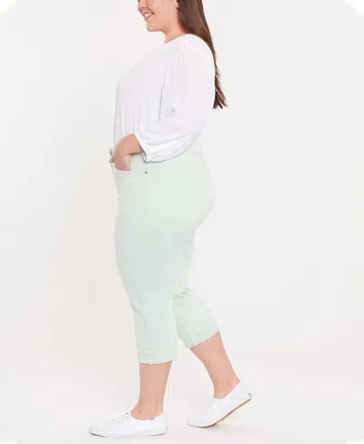 Nydj Plus Size Marilyn Crop Cuff Denim Jeans In Green
