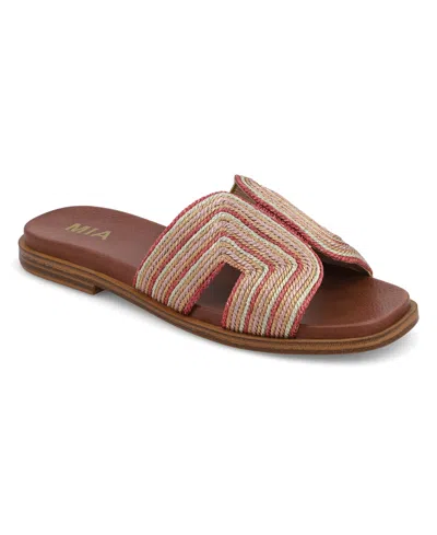 Mia Women's Dia Flat Sandals In Red Multi