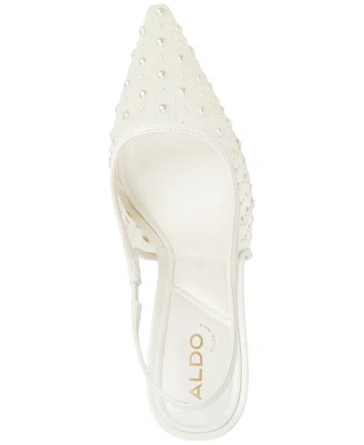 Aldo Pearlescent In Other White In White Mesh