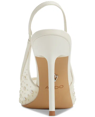 Aldo Pearlescent In Other White In White Mesh