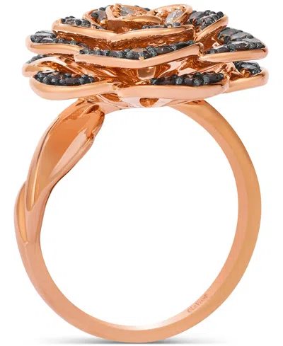 Le Vian Chocolate Ombre Diamond Rose Ring (1-1/2 Ct. T.w.) In 14k Rose Gold In Rose Gold