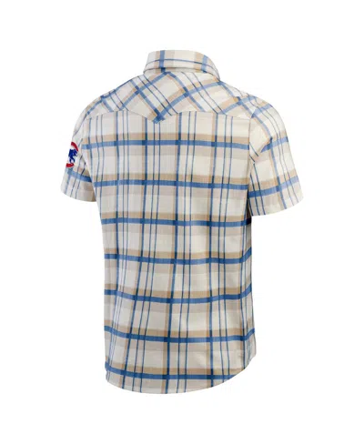 Fanatics Men's Royal Chicago Cubs Plaid Full-snap Shirt In Royal