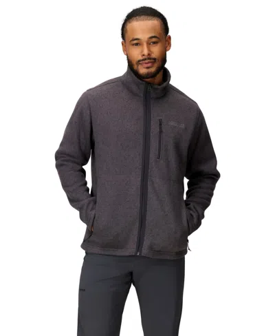 Marmot Drop Line Heathered Fleece Jacket In Black