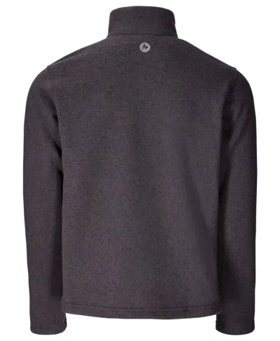 Marmot Drop Line Heathered Fleece Jacket In Black