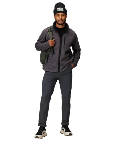 Marmot Drop Line Heathered Fleece Jacket In Black
