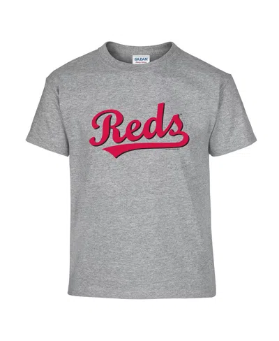 Soft As A Grape Big Boys And Girls Red/gray Cincinnati Reds T-shirt, Set Of 2 In Red
