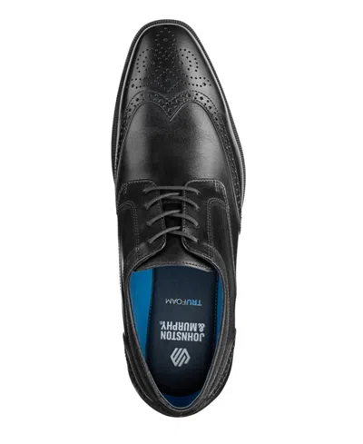 Johnston & Murphy Men's Gibbons Wingtip Shoe In Black Full Grain
