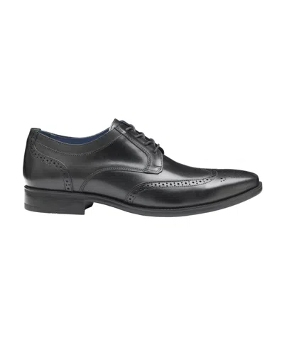 Johnston & Murphy Men's Gibbons Wingtip Shoe In Black Full Grain