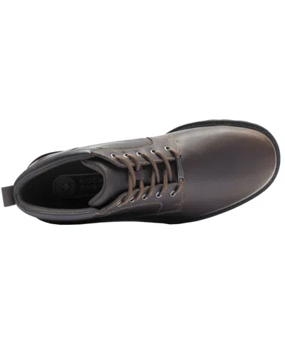 Rockport Northfield Plain Toe Mens Leather Waterproof Ankle Boots In Brown