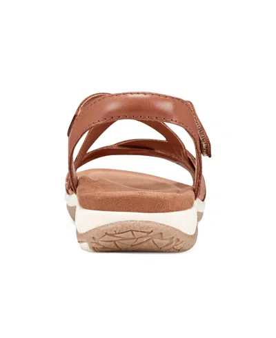 Earth Women's Sterling Strappy Sporty Sandals In Cognac Leather