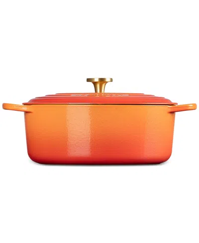 Le Creuset Signature 6.75-qt. Flamme Doree Oval Oven With Crucible Knob In Flamme Dor