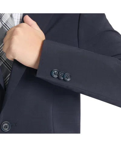 Kenneth Cole Reaction Big Boys Windowpane Print 2-piece Suit In Navy