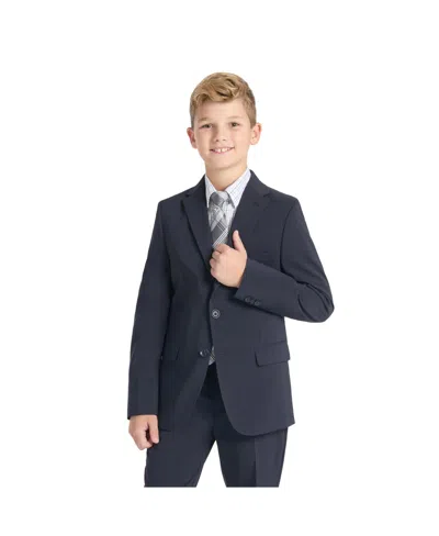 Kenneth Cole Reaction Big Boys Windowpane Print 2-piece Suit In Navy