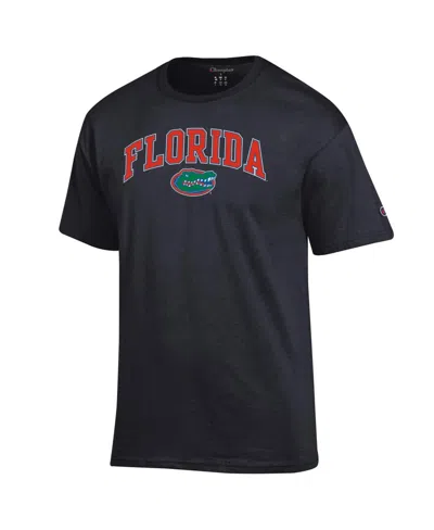 Champion Men's Black Florida Gators Arched Logo T-shirt In Black