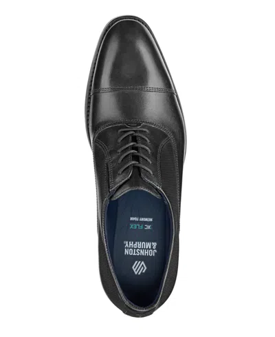 Johnston & Murphy Men's Landry Embossed Cap Toe Shoe In Black