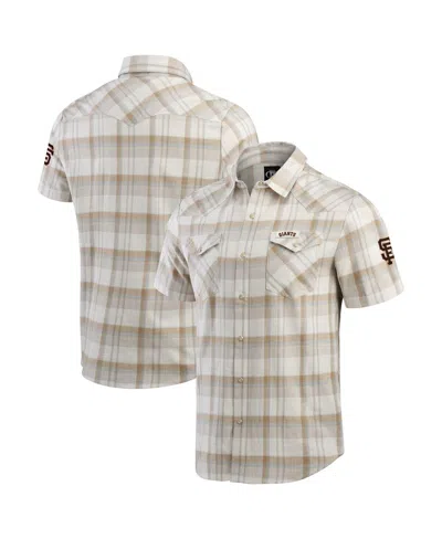 Fanatics Men's Gray San Francisco Giants Plaid Full-snap Shirt In Gray