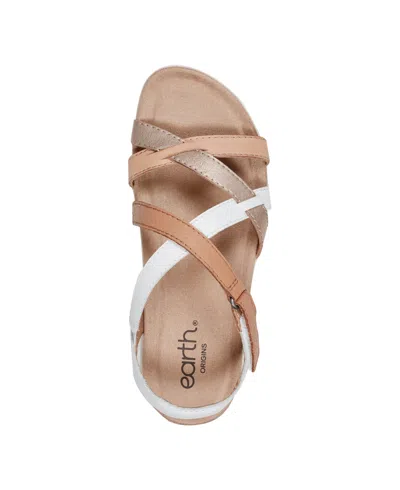 Earth Women's Sterling Strappy Sporty Sandals In Cognac,gold Multi Leather