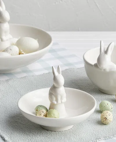Tableau Large Bunny Bowl, Set Of 2 In White