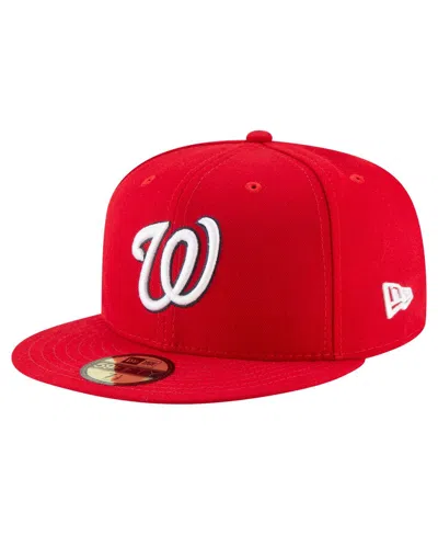 New Era 9fifty Mlb Washington Nationals Basic Red Snapback Hat 11590989 In Red