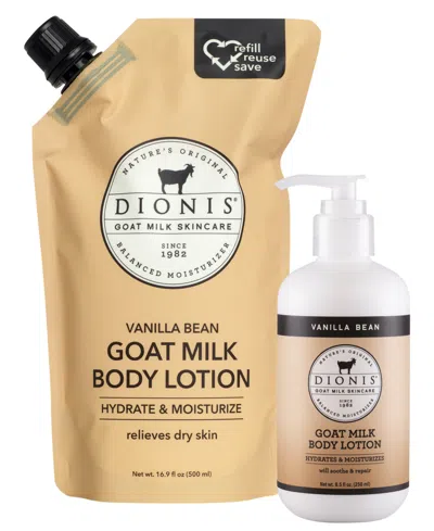 Dionis Vanilla Bean Goat Milk Body Lotion Refill Set In No Color