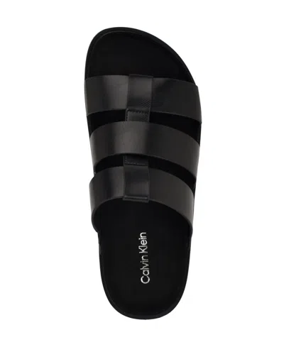 Calvin Klein Men's Tempes Slip On Casual Sandals In Black
