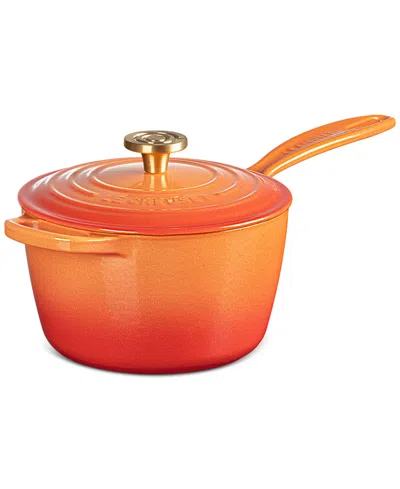 Le Creuset Signature 2.25-qt. Flamme Doree Enameled Cast Iron Saucepan With Crucible Knob In Flamme Dor