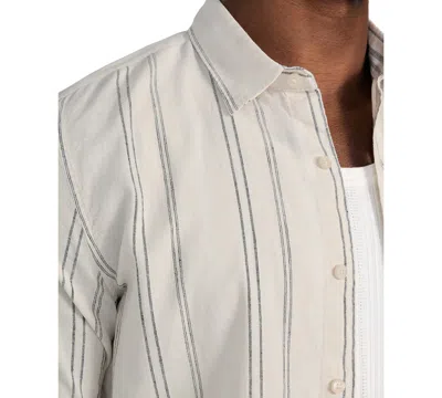Guess Men's Harkin Relaxed-fit Stripe Button-down Shirt In Neutral