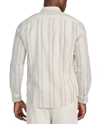 Guess Men's Harkin Relaxed-fit Stripe Button-down Shirt In Neutral