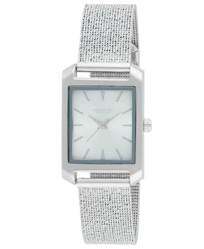 London Fog Unisex Warwick Silver Alloy Mesh Watch, 25mm In Silver