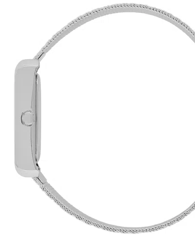 London Fog Unisex Warwick Silver Alloy Mesh Watch, 25mm In Silver